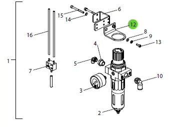 Wagner 2331938 Fastening Angle Mounting Bracket