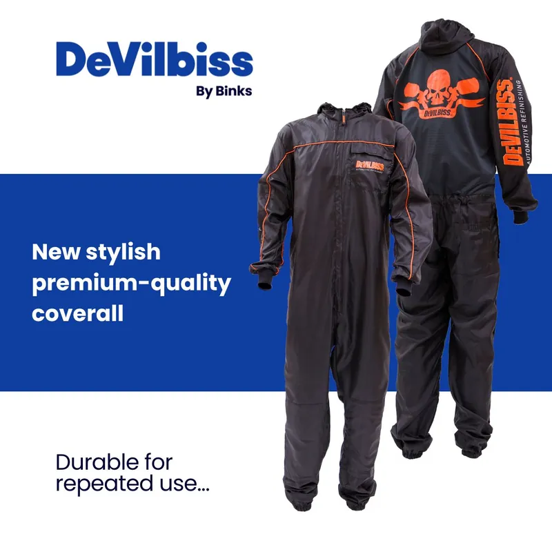 DeVilbiss Premium Black Coverall Spray Suit