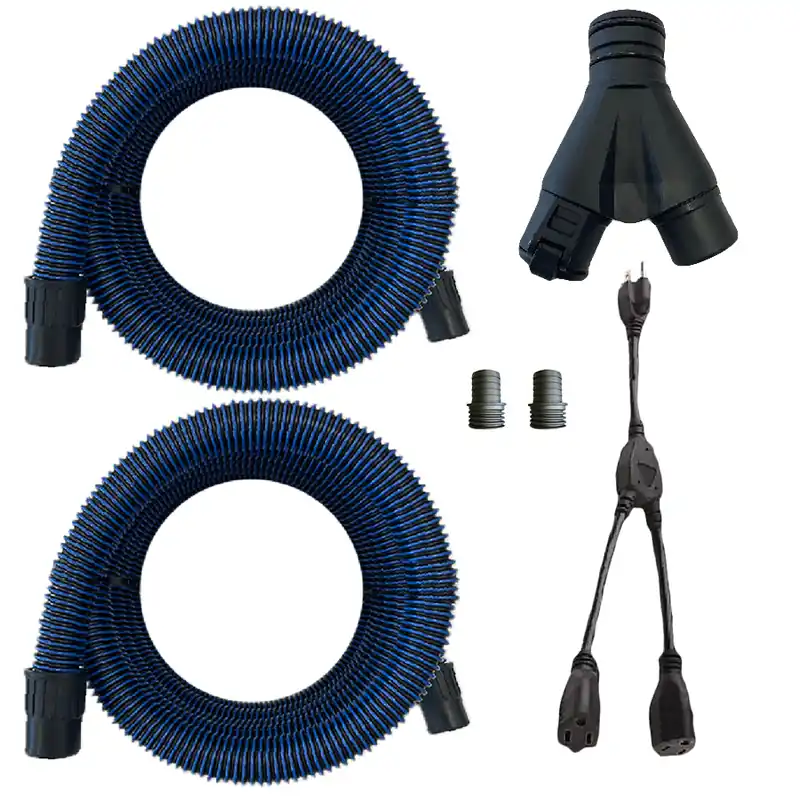 SurfPrep PIV-12 Dual User Vacuum Hose Setup (Electric Sander)