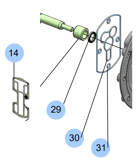 SAMOA UPXXR-AM-400 Air Motor Seals Kit, Aluminum