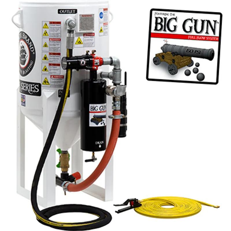 Pirate Brand, S-Series - 6.5 CU FT., SINGLE OUTLET, STANDARD MODEL - Blast Pot, STATIONARY, Pressure RELEASE System, Pneumatic Controls