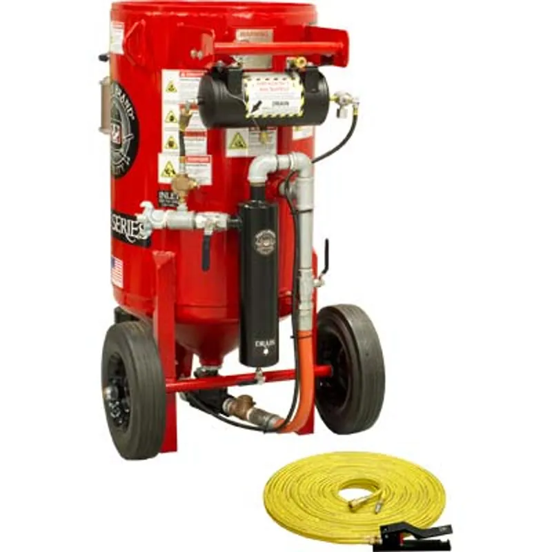Pirate Brand, K-Series, 6.5 cu ft., BASE Blasting Package - Blast Pot, Portable, Pressure HOLD System, Pneumatic Controls w/ 100 Metering Valve
