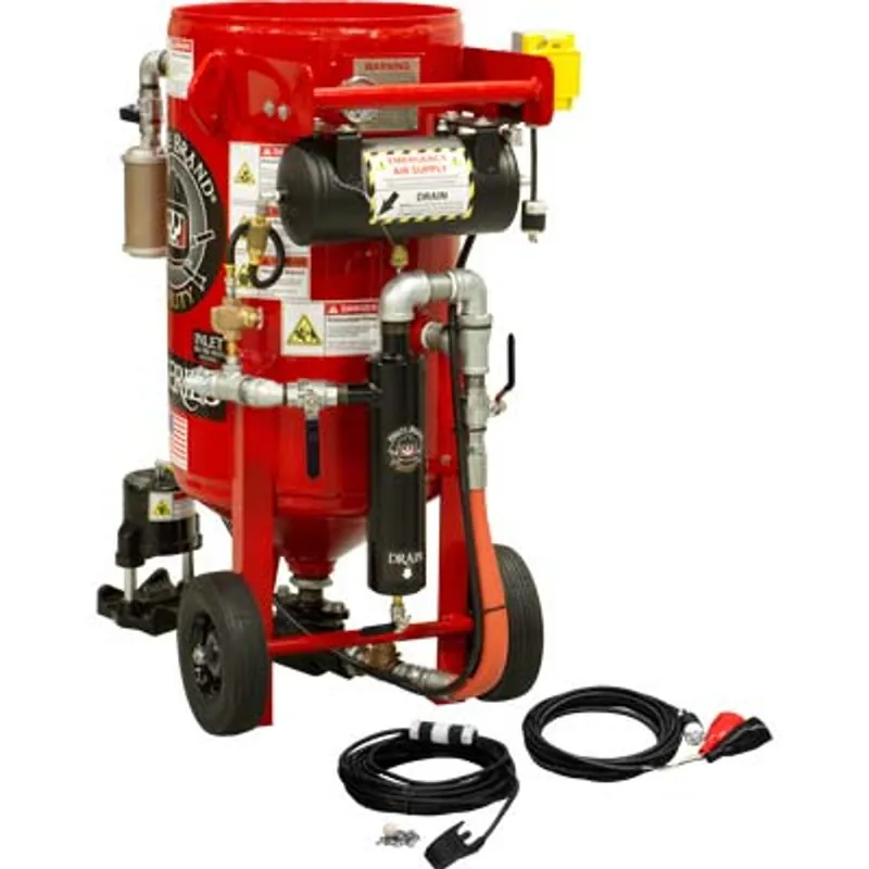 Pirate Brand, K-Series, 3.5 cu ft., BASE Blasting Package - Blast Pot, Portable, Pressure HOLD System, 12VDC Electric Controls w/ 100 Metering Valve