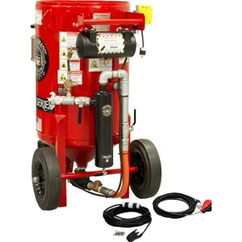 Pirate Brand, K-Series, 6.5 cu ft., BASE Blasting Package - Blast Pot, Portable, Pressure HOLD System, 12VDC Electric Controls w/ 100 Metering Valve