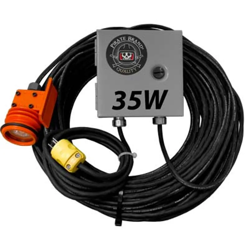 Pirate Brand - Blast Light Complete w/ 120VAC to 12 VDC Converter, Halogen, 35W