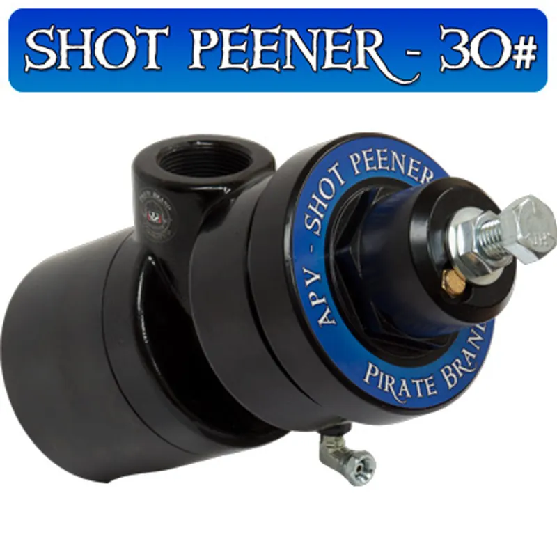 Pirate Brand - APV Shot-Peener-30 , Straight-Down Metering Valve w/ Tungsten Carbide Sleeve & Seat (Pipe Nipple NOT INCLUDED)