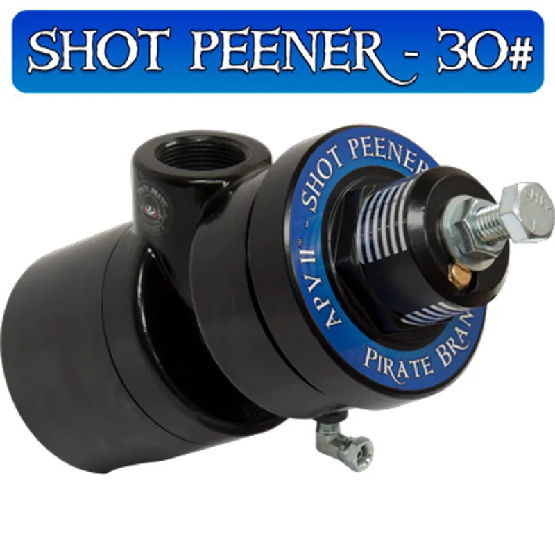 Pirate Brand - APV II Shot-Peener-30 , Straight-Down Metering Valve w/ Tungsten Carbide Sleeve & Seat (Pipe Nipple NOT INCLUDED)