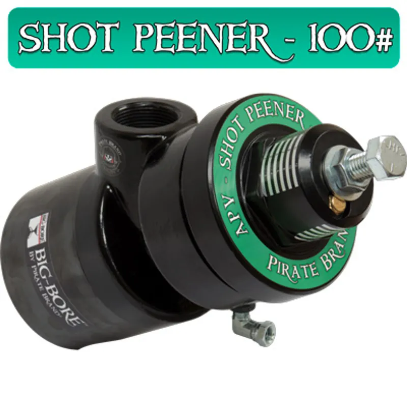 Pirate Brand - APV BIG-BORE™ Shot-Peener-100 , Straight-Down Metering Valve w/ Tungsten Carbide Sleeve & Seat (Pipe Nipple NOT INCLUDED)
