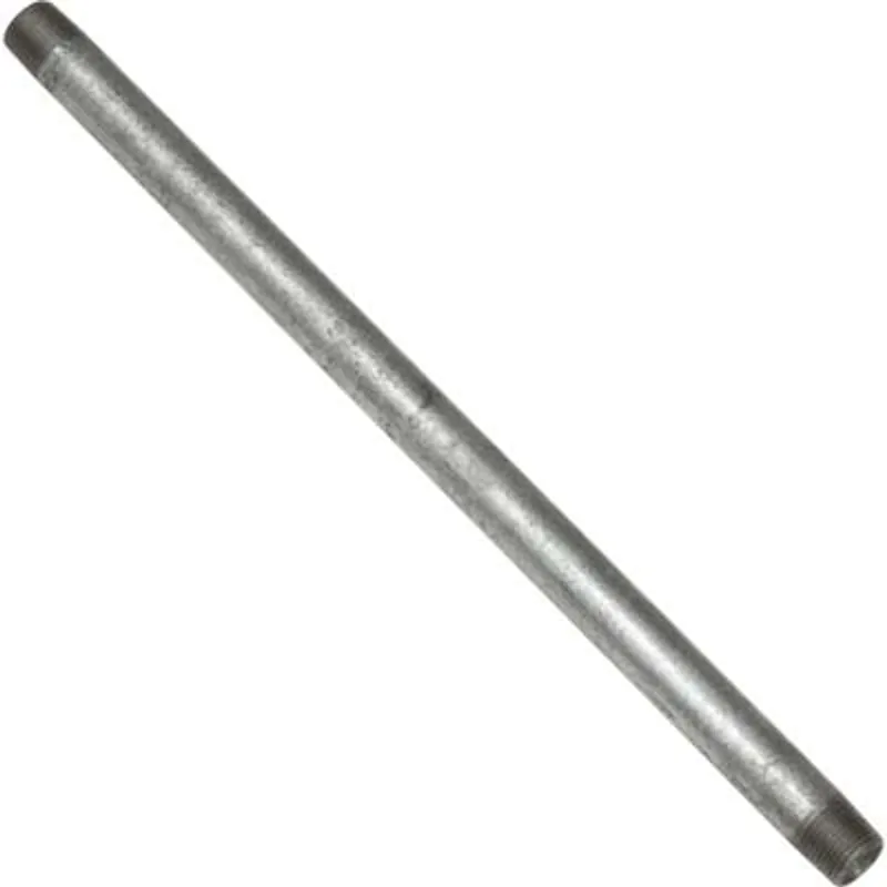 Pirate Brand - Nipple, TBE, Galvanized, 3/8" x 12"