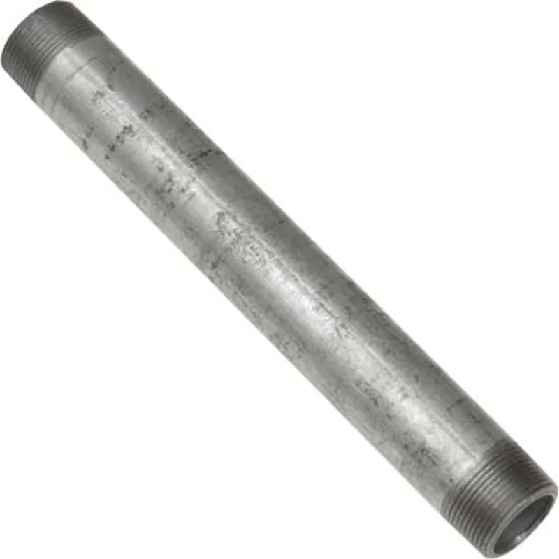 Pirate Brand - Nipple, Schedule 80, TBE, Galvanized, 1-1/4" x 12"