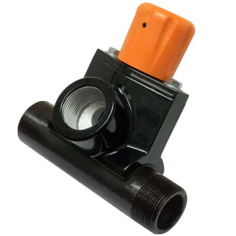 Pirate Brand - MPV Abrasive Metering Valve, 1", Urethane Sleeve, 1-1/4" NPT Blast Pot Connection, 1" Female NPT x 1-1/2" Male NPT Nipple