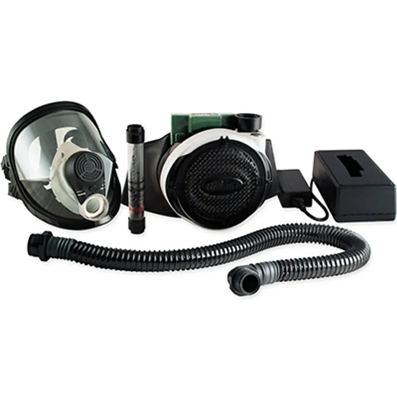 Pirate Brand - BULLARD® SPECTRUM®, Powered Air-Purifying Respirator, Full-Face Mask, M/L, and EVA PAPR w/ EVABAT2 Battery (Green), Filter Not Included