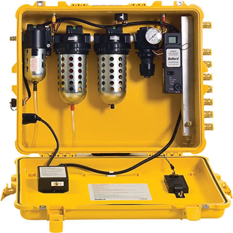 Pirate Brand - BULLARD® CAB, 100 CFM Box, 10 PPM CO Sensor, 8 Outlet, 1/4" Industrial Interchange Outlet, 1-8 Worker, Portable Air Filter & CO Monitor w/Remote Alarm Jack