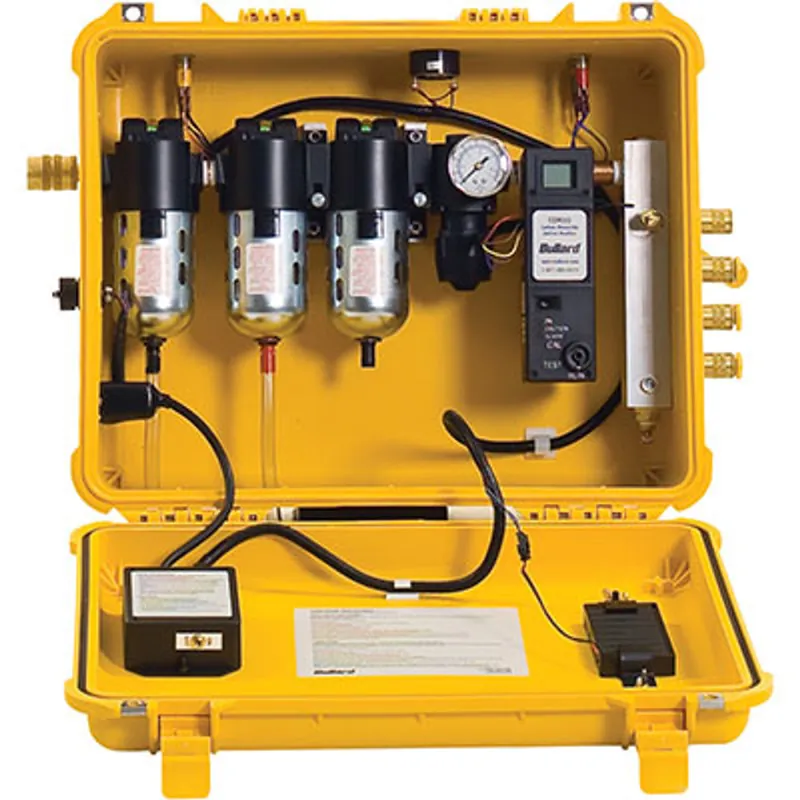Pirate Brand - BULLARD® CAB, 50 CFM Box, 10 PPM CO Sensor, 4 Outlet, 1/4" Industrial Interchange, 1-4 Worker, Portable Air Filter & CO Monitor w/Remote Alarm Jack