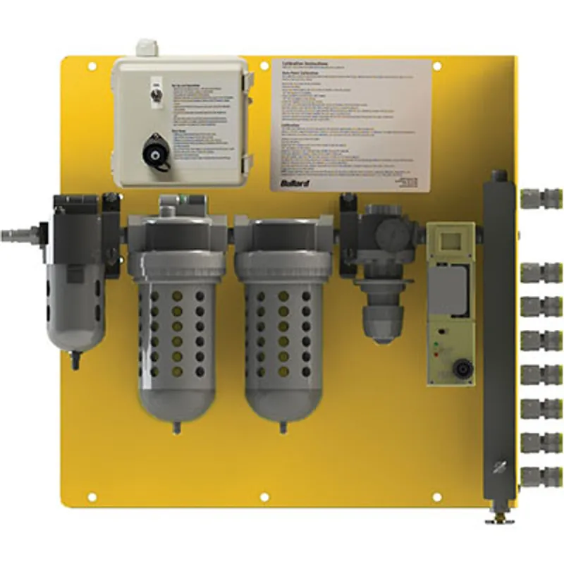 Pirate Brand - BULLARD® CAB, 100 CFM Panel, 10 PPM CO Sensor, 8 Outlet, 1/4" Industrial Interchange, 1-8 Worker, Panel Mount Air Filter & CO Monitor w/Remote Alarm Jack