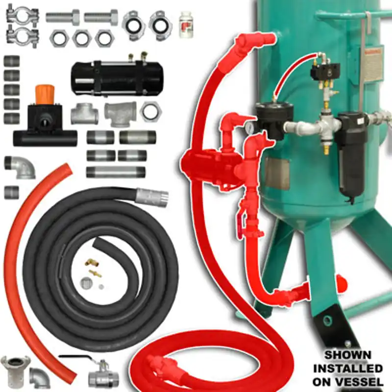 Pirate Brand - ZERO Style Blast Cabinet Conversion Kit, Combination/MPV-Urethane Sleeve Pneumatic 1‘ (Pressure Release)