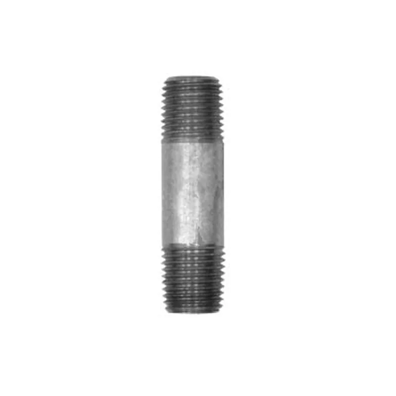 Pirate Brand - Nipple, TBE, Schedule 80, Galvanized, 1/4" x 2"