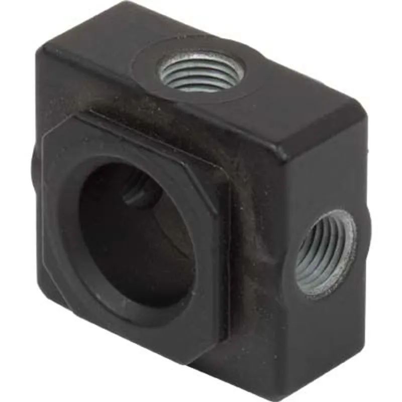 Pirate Brand - EMPIRE Style, Quick Clamp Porting Block, 1/4" Ports x3 (1" Pipe String)