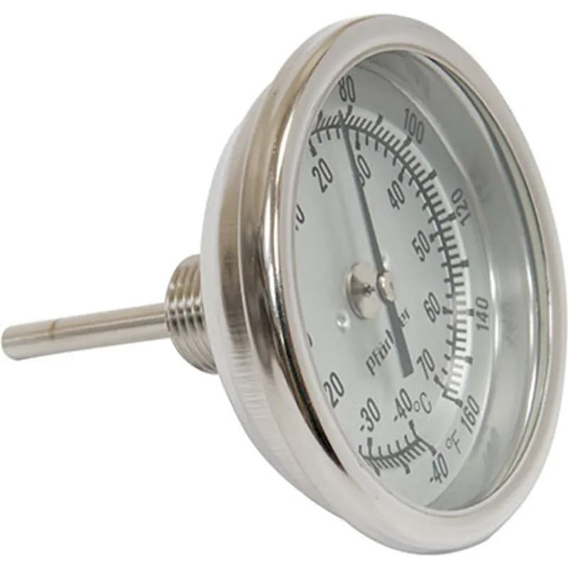 Pirate Brand - Schmidt Mfg Style, Thermometer, Back Mount, Fahrenheit & Celsius
