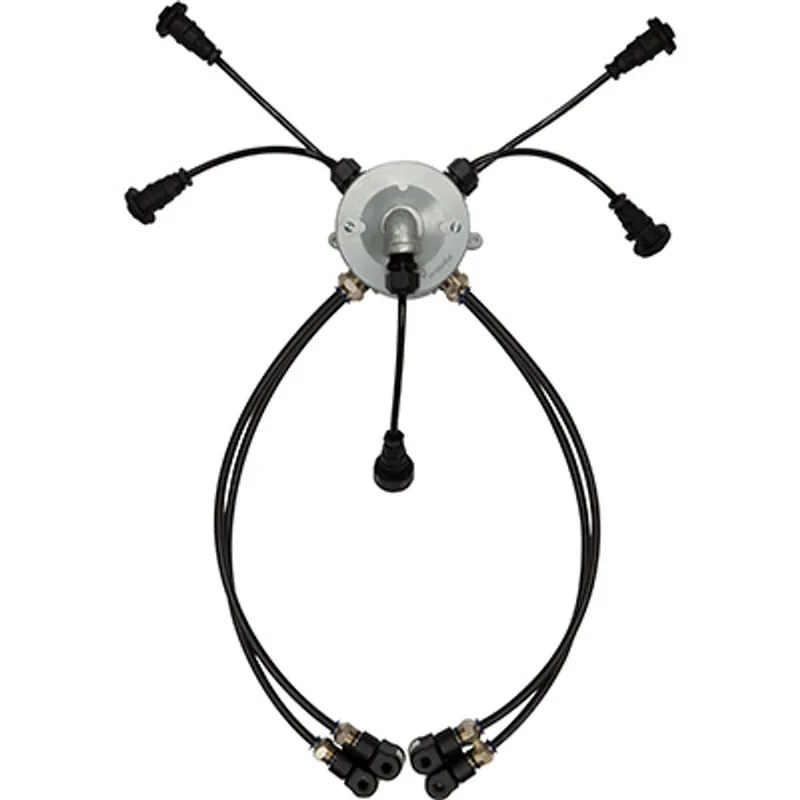 Pirate Brand - Schmidt Mfg Style, Junction Box Assembly, Small & Bulk Blasters, 12VDC, SSACO w/ Sealed Waterproof Connectors, (2) Outlet