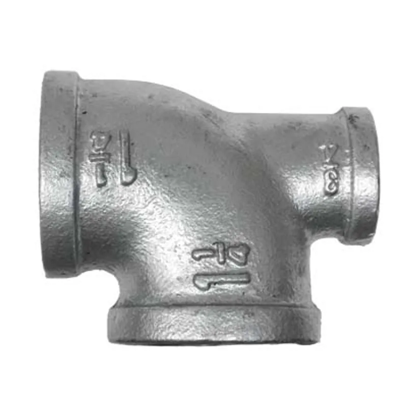Pirate Brand - Schmidt Mfg Style, Tee, 90°, Galvanized, 1-1/4" x 3/4" x 1-1/4"