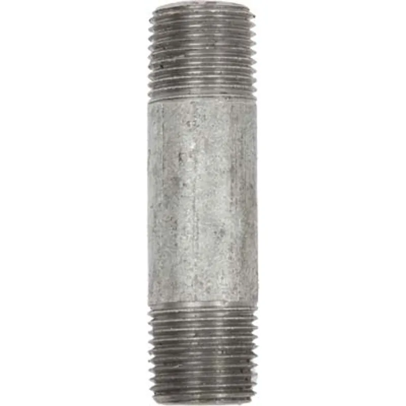 Pirate Brand - Schmidt Mfg Style, Nipple, TBE, Schedule 80, Galvanized, 1/2" x 3"