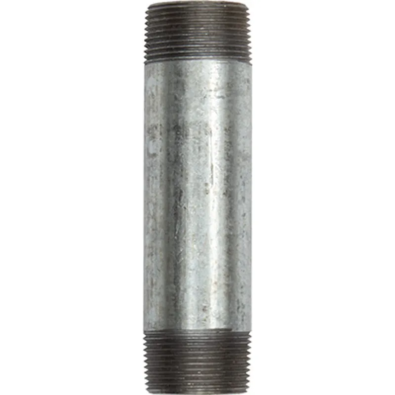 Pirate Brand - Schmidt Mfg Style, Nipple, TBE, Galvanized, 1-1/4" x 6"