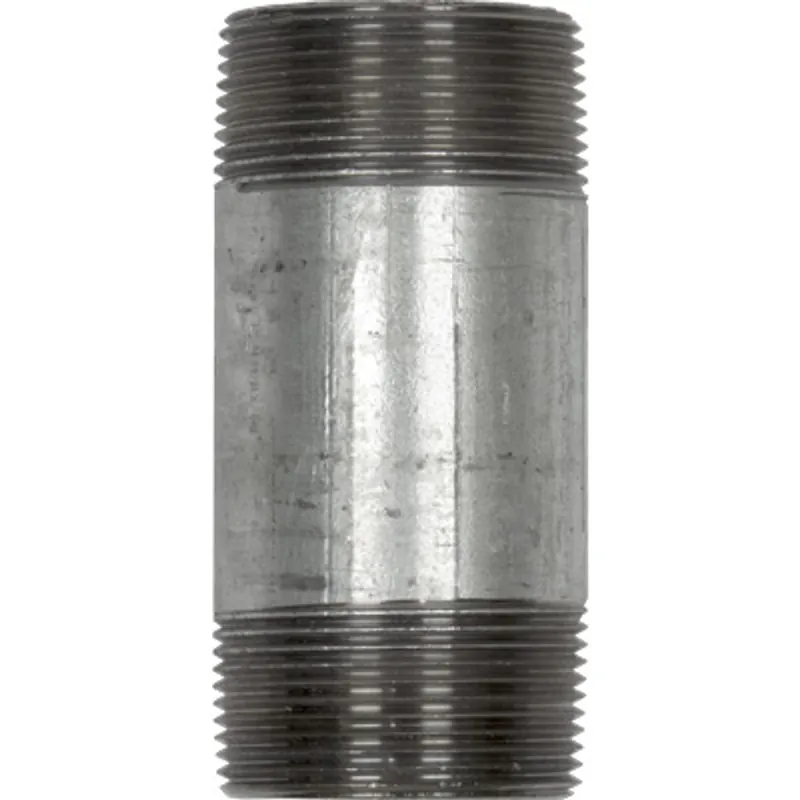 Pirate Brand - Schmidt Mfg Style, Nipple, TBE, Galvanized, 1-1/2" x 4"