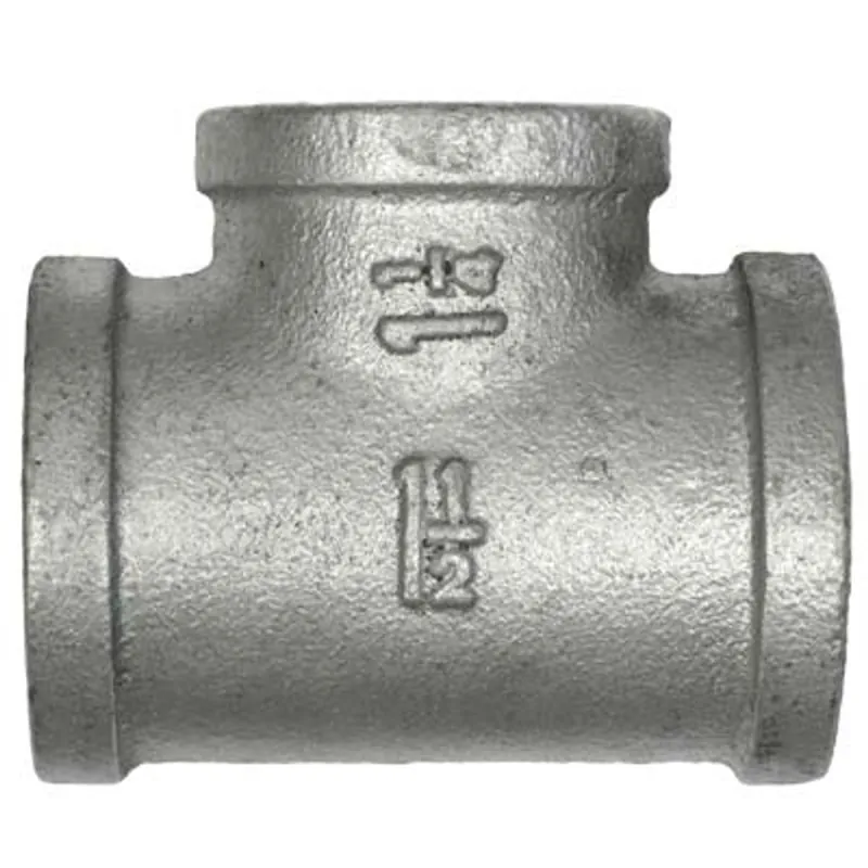 Pirate Brand - Schmidt Mfg Style, Tee Reducing, Galvanized, 1-1/2" x 1-1/2" x 1-1/4"