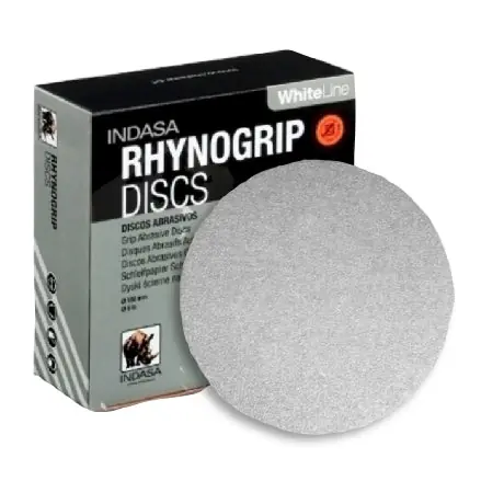INDASA 5" Rhynogrip WhiteLine Solid Sanding Discs, 52 Series