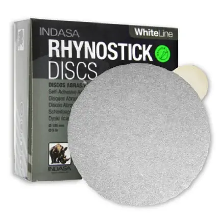 INDASA 6" Rhynostick WhiteLine PSA Solid Sanding Discs, 60 Series