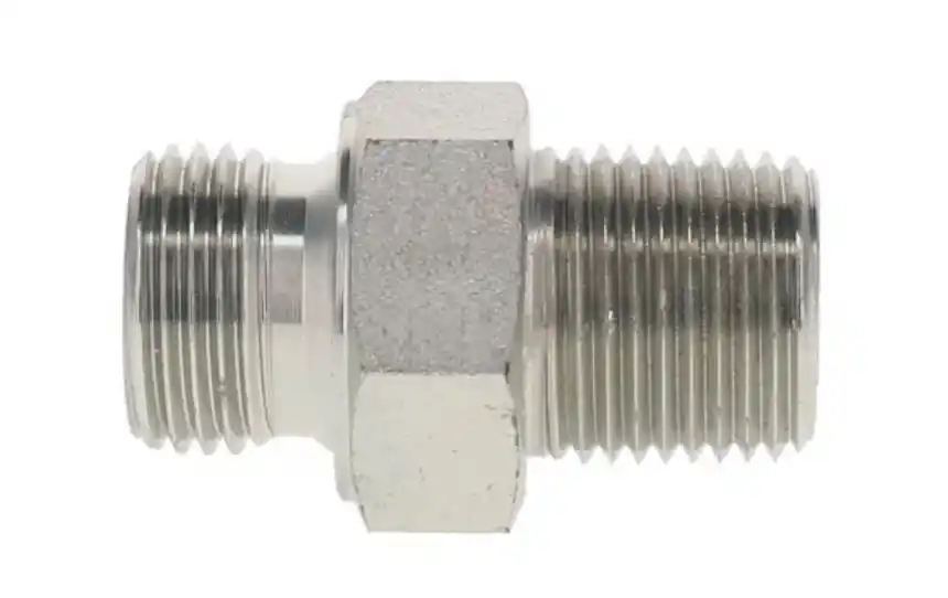 Male NPT (3/8") X Male BSP (1/4") Stainless Adapter