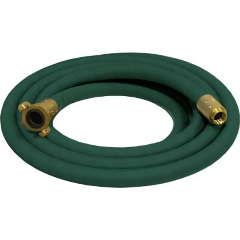 Pirate Brand - 1-1/4" Blast Hose Assembly, Green, BIG GUN Full Flow w/ Brass Couplings