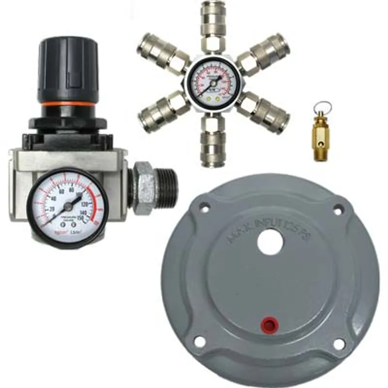 Pirate Brand - RPB®, Radex Airline Filter™, 6 Outlet Upgrade Kit, Includes 407961, 407962, 408013, (6) 407964, 407965, 407966, 408013 & 407916