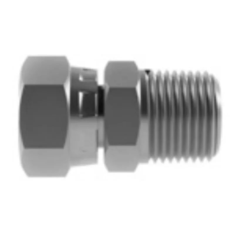 Hosco SST Stainless Steel Female Straight x Male Tapered Adapter (Thread x Thread)