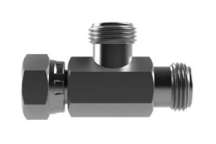 Hosco SST Stainless Steel Fittings and Adaptors, SST Tees, Female Straight x Male Straight x Male Straight