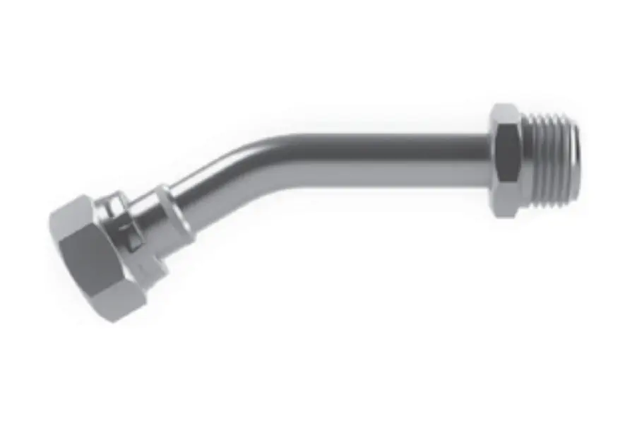 Hosco SST Stainless Steel Fittings and Adaptors, SST Tube Assemblies, Male Straight x Female Straight 30° x 3-3/4”