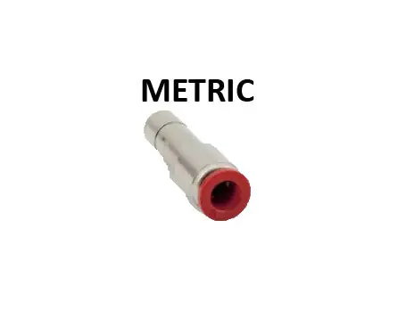 Hosco Push to Connect Fittings, Metric, Plug In Reducer (Various Size Options)
