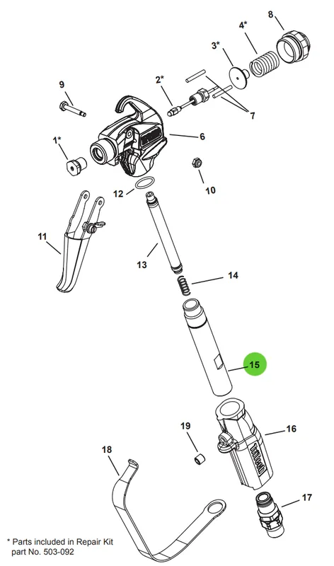 TriTech 501-180 Handle Tube T380