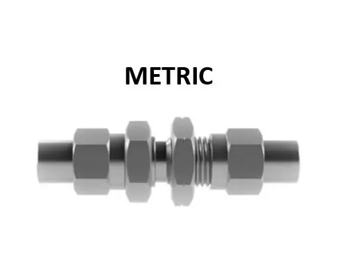 Hosco Hose and Tubing Connectors, Metric, Bulkhead Hose Splicer (Various Size Options)