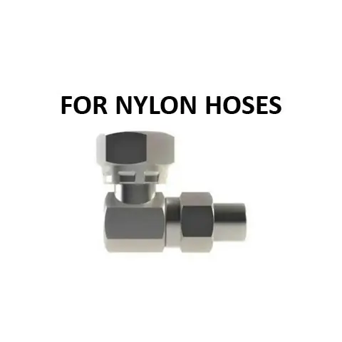 Hosco Hose and Tubing Connectors, No Spring Guard Elbow, For Nylon Hoses (Various Size Options)