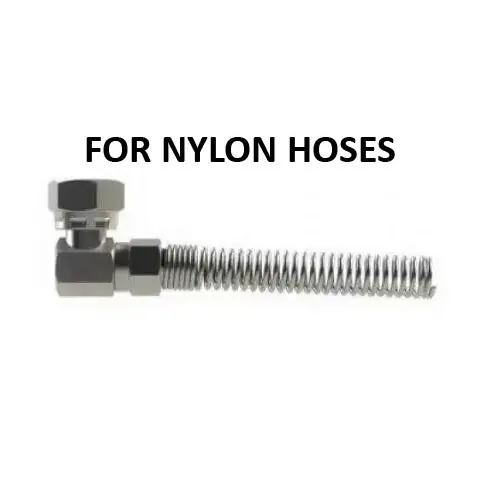 Hosco Hose and Tubing Connectors, Spring Guard Elbow, For Nylon Hoses (Various Size Options)