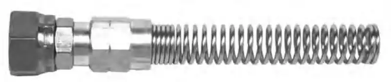 Binks 72-1800 Type D Stainless Steel Hose Swivel With Spring Guard, 1/4" NPS(F)