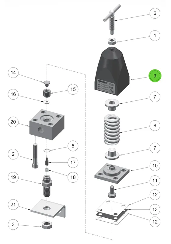 Binks 84-426 Bonnet (FL & BP Regulator)