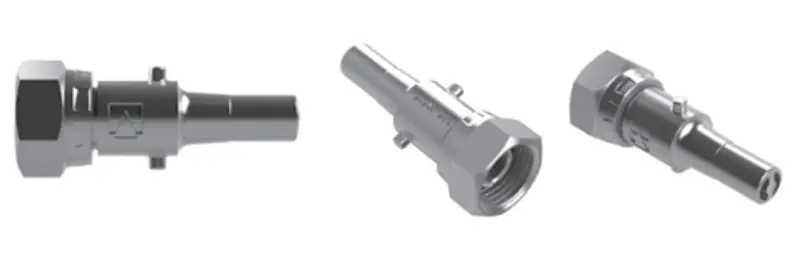 Hosco Spray Gun Connectors, 316 SST Quick Disconnect Stems, Open Flow Female Straight (Various Size Options)