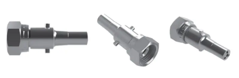 Hosco Spray Gun Connectors, 316 SST Quick Disconnect Stems, Checked Flow Female Straight (Various Size Options)