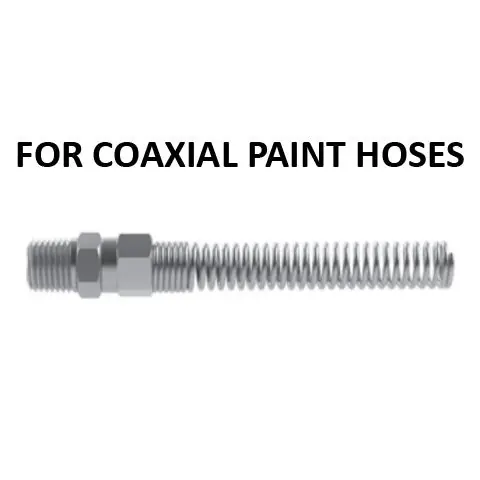 Hosco Hose and Tubing Connectors, Spring Guard Tapered Straight, For Coaxial Paint Hose (Various Size Options)