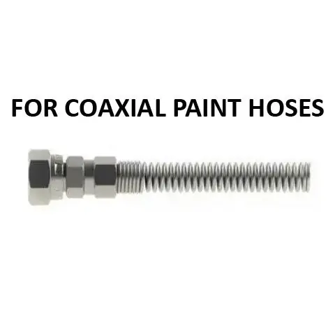 Hosco Hose and Tubing Connectors, Spring Guard Straight, For Coaxial Paint Hose (Various Size Options)