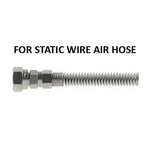 Hosco Hose and Tubing Connectors, Spring Guard Straight, For Static Wire Air Hose (Various Size Options)