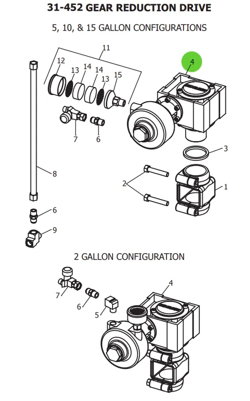 Binks 31-434 Agitator Drive, 15 1 Flex-Coupled